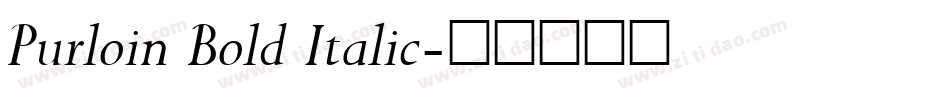 Purloin Bold Italic字体转换